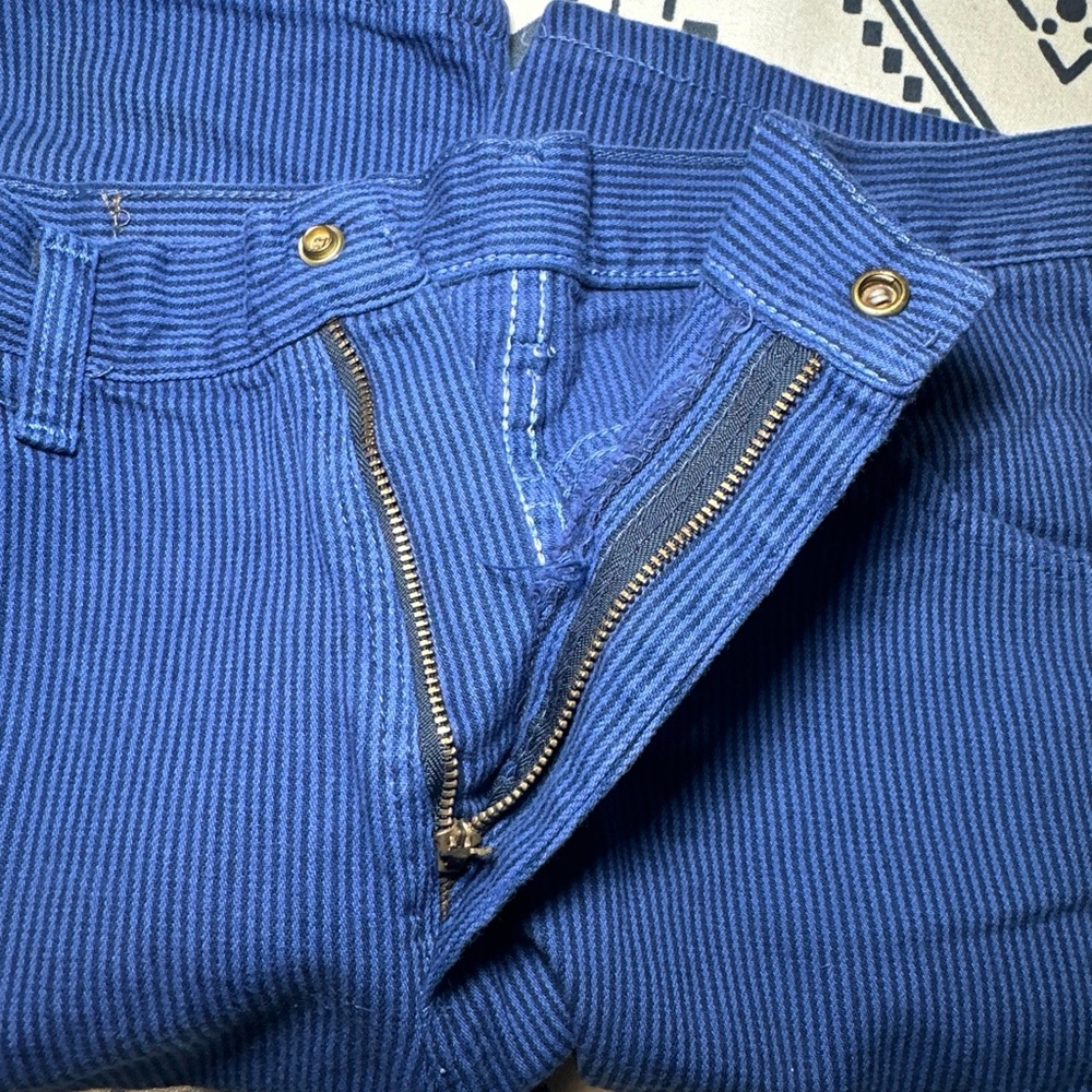 Vintage Wrangler Blue Stripe Shorts Boys 14- Made In The USA - Picture 6 of 10